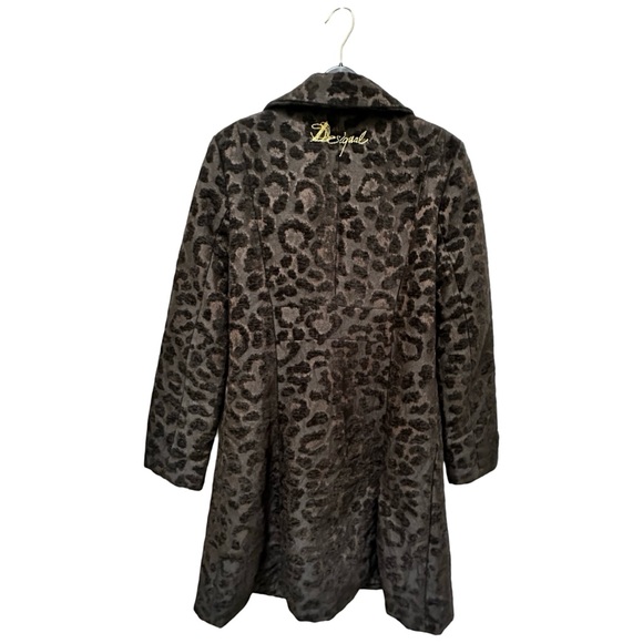Desigual Animal Print Winter Jacket Coat size 42 in black - Picture 10 of 15